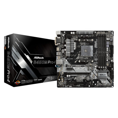 Motherboard ASRock B450M Pro4 DDR4 AM4 Motherboard ASRock B450M Pro4 DDR4 AM4