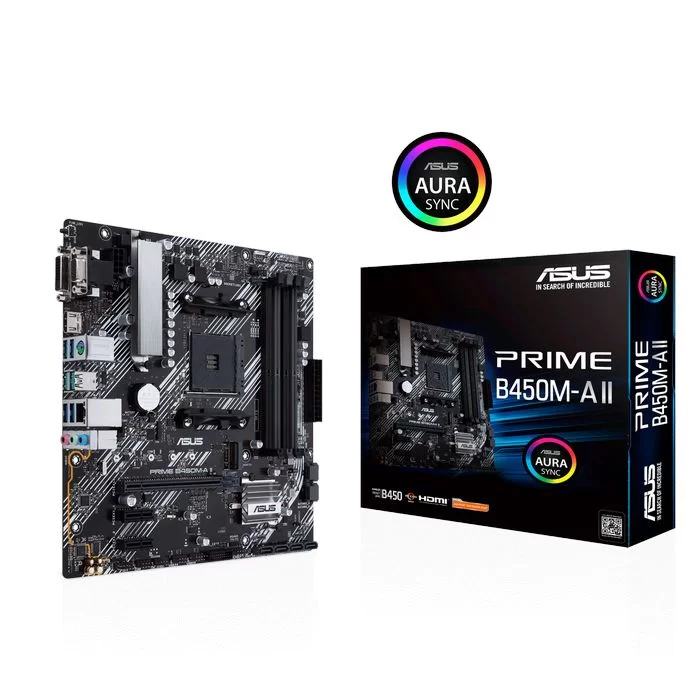 לוח אם Asus PRIME B450M-A II DDR4 DIMM AM4 לוח אם Asus PRIME B450M-A II DDR4 DIMM AM4