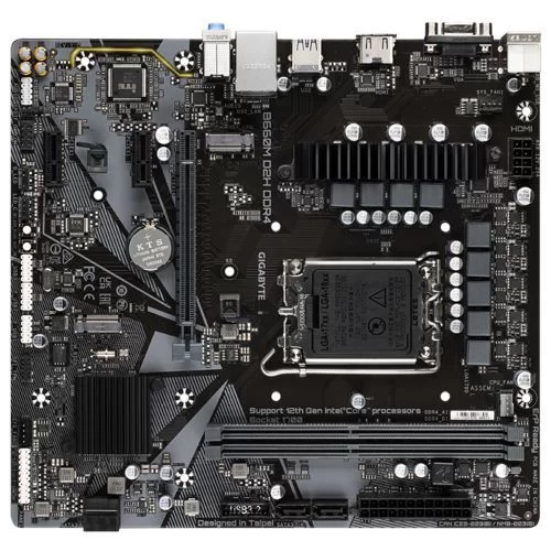 לוח אם Gigabyte B660M D2H DDR4 DDR4 DIMM LGA1700 - יבואן רשמי