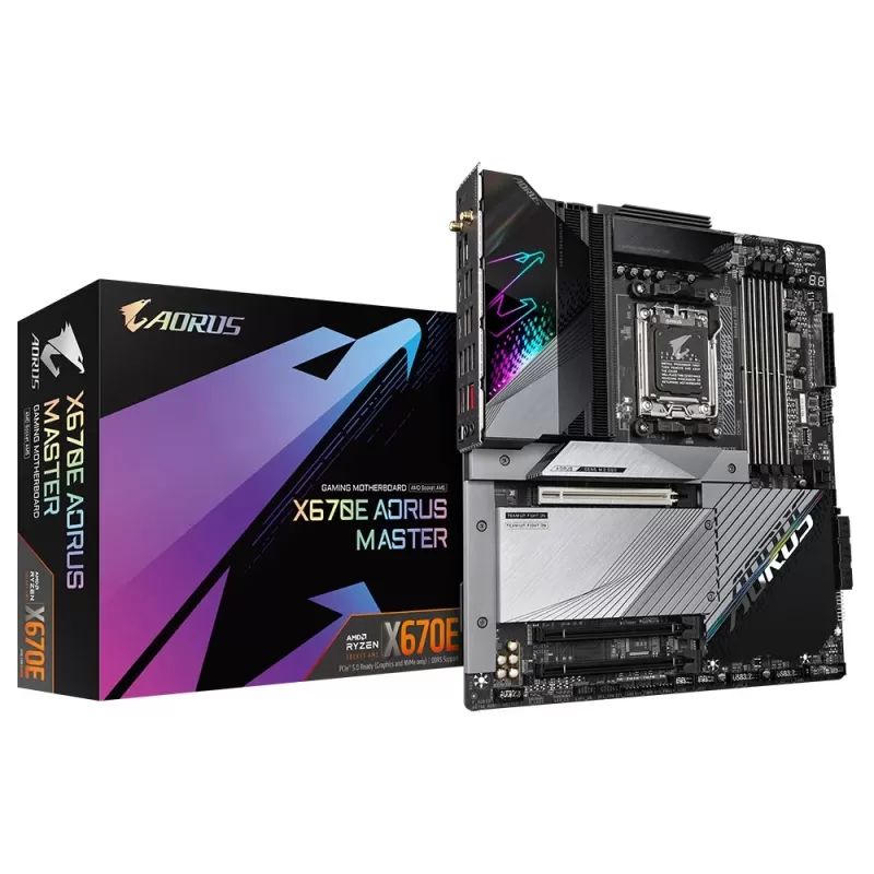 לוח אם Gigabyte X670E AORUS MASTER DDR5 DIMM AM5 - יבואן רשמי