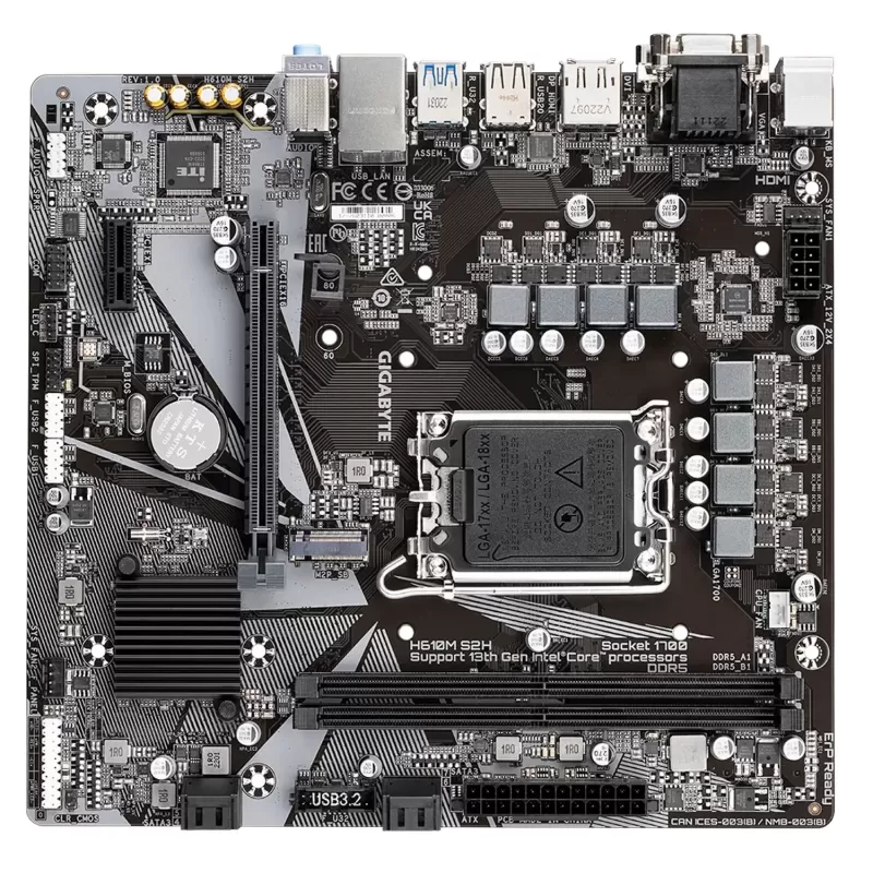 לוח אם Gigabyte H610M S2H DDR5 DIMM LGA1700 - יבואן רשמי לוח אם Gigabyte H610M S2H DDR5 DIMM LGA1700 - יבואן רשמי