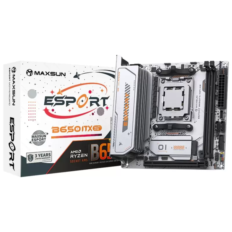 Материнская Плата MAXSUN eSport B650ITX WIFI ICE DDR5 AM5 Материнская Плата MAXSUN eSport B650ITX WIFI ICE DDR5 AM5