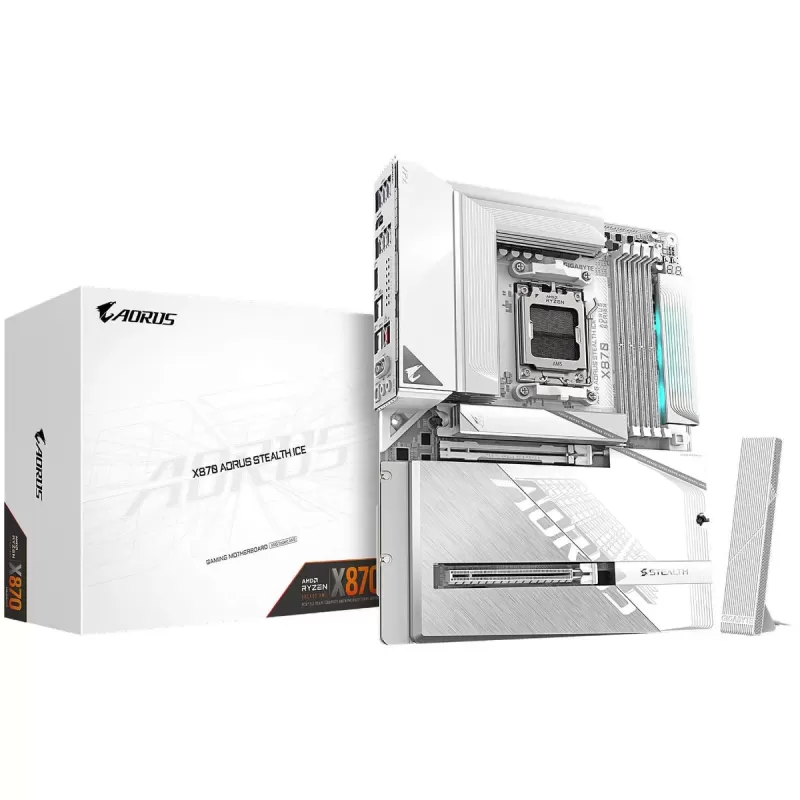 Материнская Плата Gigabyte X870 AORUS STEALTH ICE DDR5 AM5