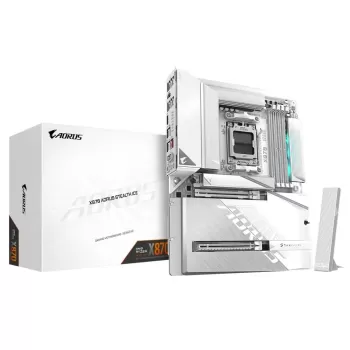 Материнская Плата Gigabyte X870 AORUS STEALTH ICE DDR5 AM5 Материнская Плата Gigabyte X870 AORUS STEALTH ICE DDR5 AM5