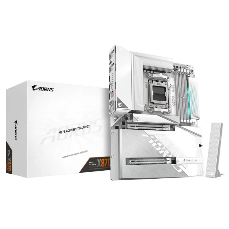Материнская Плата Gigabyte X870 AORUS STEALTH ICE DDR5 AM5