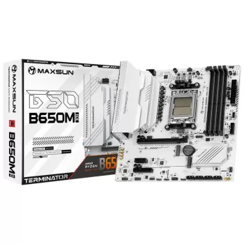 Материнская Плата MAXSUN Terminator B650M WiFi ICE DDR5 AM5 Материнская Плата MAXSUN Terminator B650M WiFi ICE DDR5 AM5