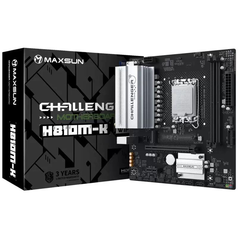 Motherboard MAXSUN Challenger H810M-K WIFI DDR5 LGA1851 Motherboard MAXSUN Challenger H810M-K WIFI DDR5 LGA1851