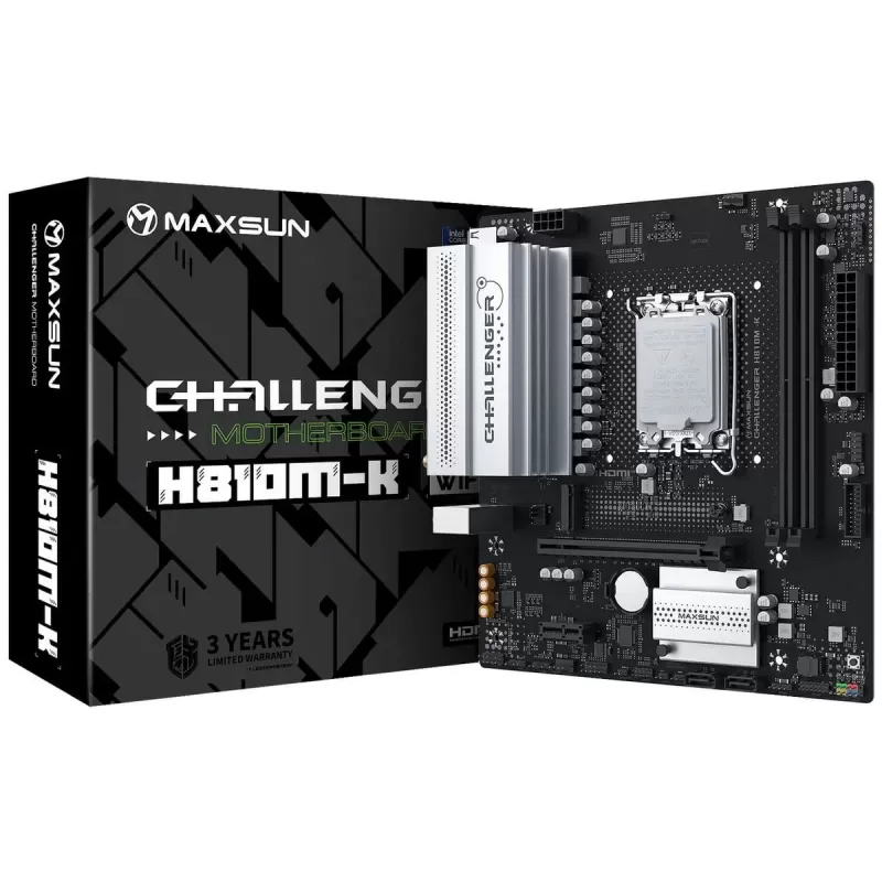 Motherboard MAXSUN Challenger H810M-K WIFI DDR5 LGA1851 Motherboard MAXSUN Challenger H810M-K WIFI DDR5 LGA1851