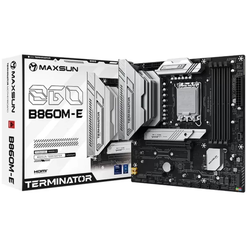 Материнская Плата MAXSUN Terminator B860M-E DDR5 LGA1851 Материнская Плата MAXSUN Terminator B860M-E DDR5 LGA1851