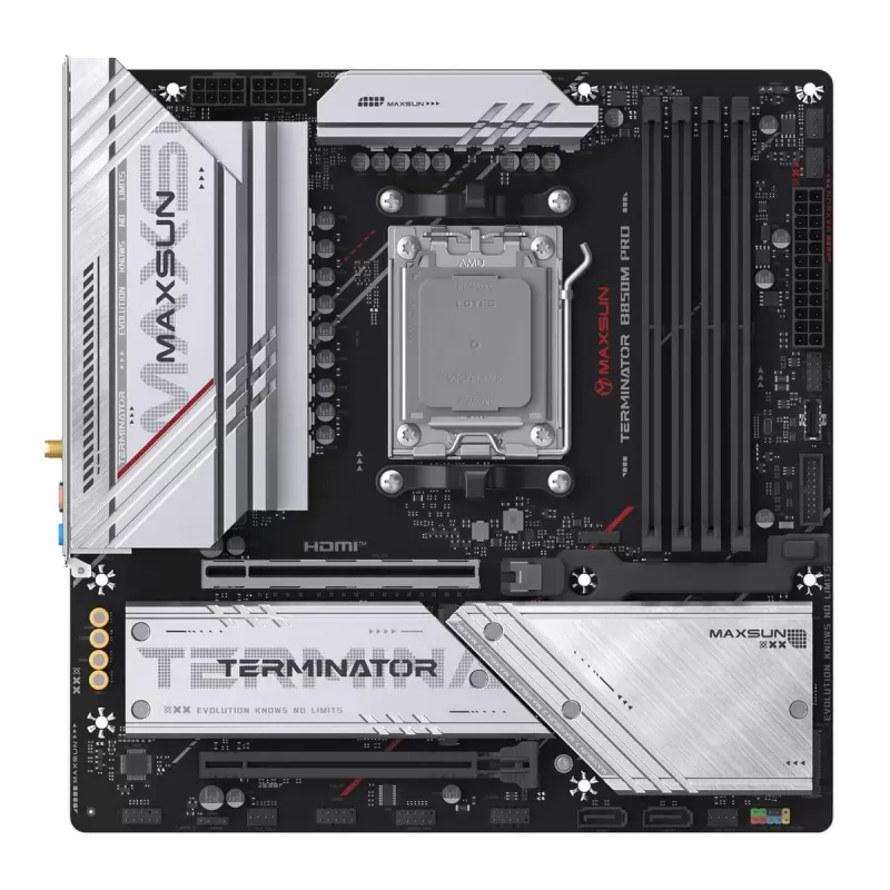 לוח אם MAXSUN Terminator B850M PRO WIFI DDR5 AM5 לוח אם MAXSUN Terminator B850M PRO WIFI DDR5 AM5