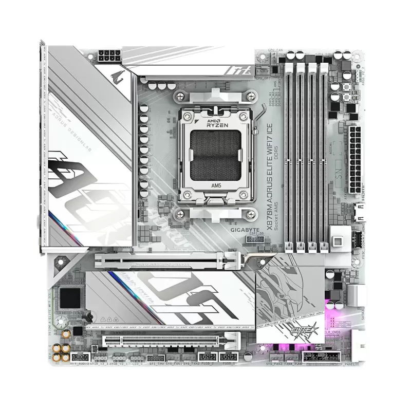 Материнская Плата Gigabyte Aorus X870M AORUS ELITE WiFi7 ICE DDR5 AM5