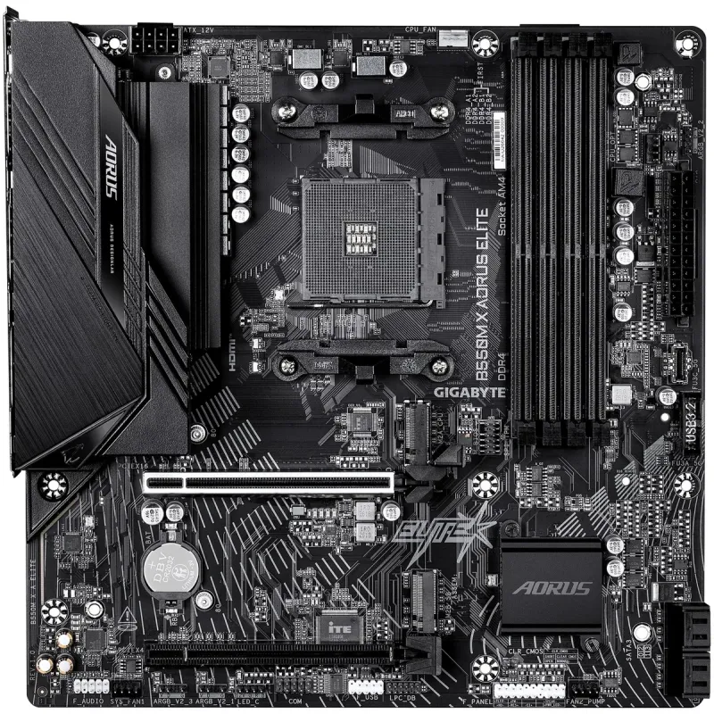 Материнская Плата Gigabyte B550M X AORUS ELITE DDR4 AM4 - официальный импортер Материнская Плата Gigabyte B550M X AORUS ELITE DDR4 AM4 - официальный импортер