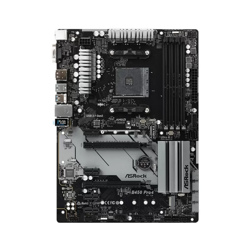 Материнская Плата ASRock B450 Pro4 DDR4 AM4 Материнская Плата ASRock B450 Pro4 DDR4 AM4