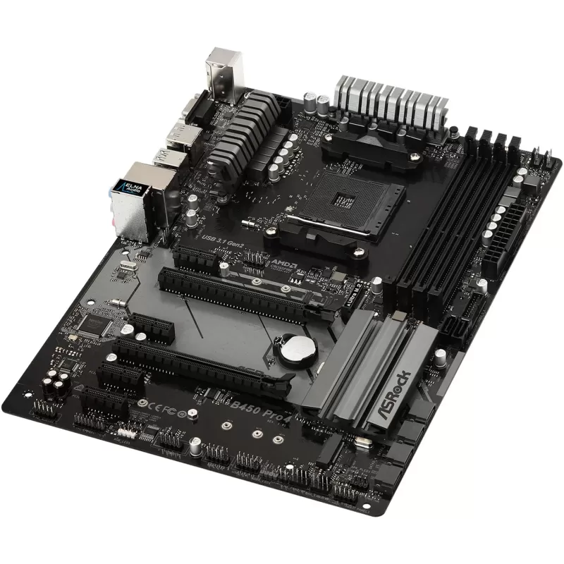 Материнская Плата ASRock B450 Pro4 DDR4 AM4 Материнская Плата ASRock B450 Pro4 DDR4 AM4
