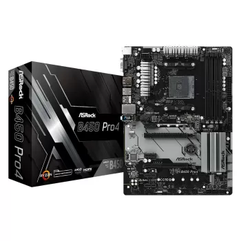 Материнская Плата ASRock B450 Pro4 DDR4 AM4 Материнская Плата ASRock B450 Pro4 DDR4 AM4