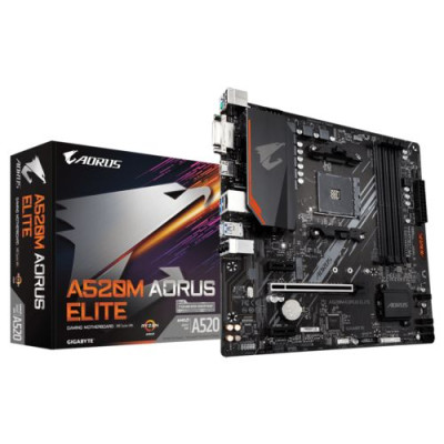 לוח אם Gigabyte A520M AORUS ELITE DDR4 AM4 לוח אם Gigabyte A520M AORUS ELITE DDR4 AM4