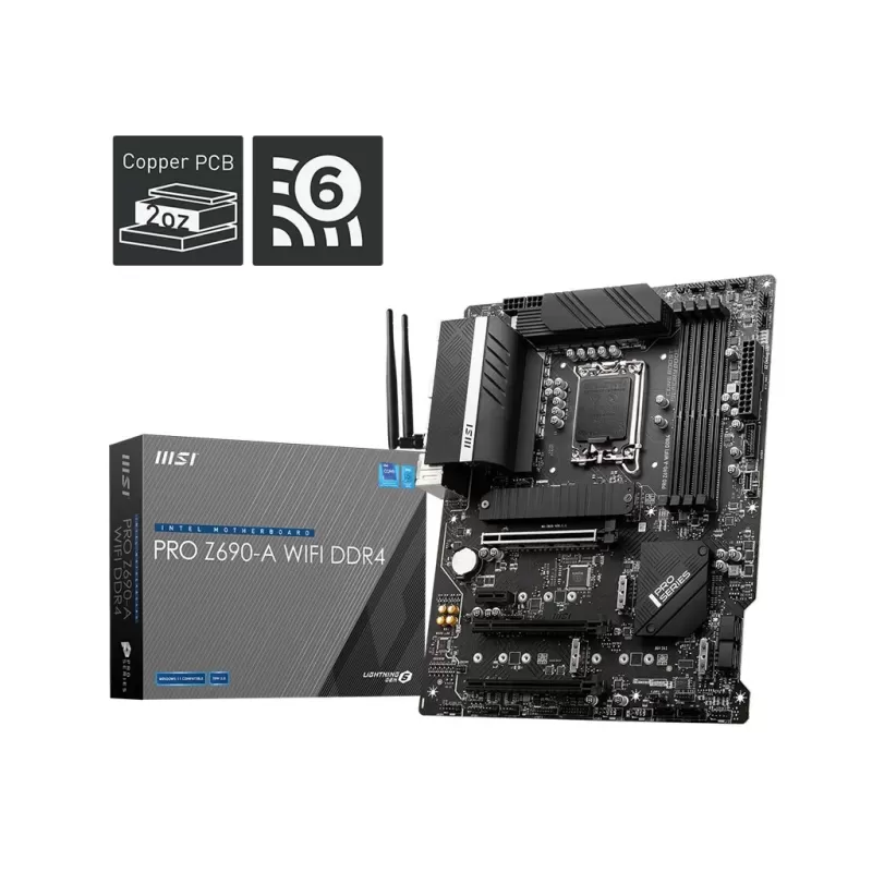 Motherboard MSI PRO Z690-A WIFI DDR4 LGA1700 Motherboard MSI PRO Z690-A WIFI DDR4 LGA1700