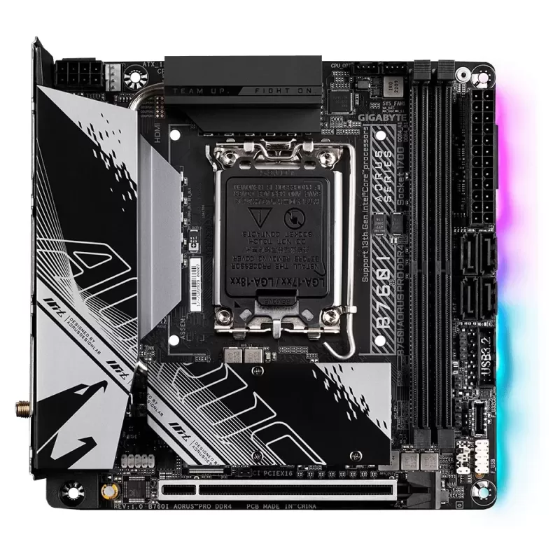 לוח אם Gigabyte B760I AORUS PRO DDR4 DDR4 DIMM LGA1700 - יבואן רשמי