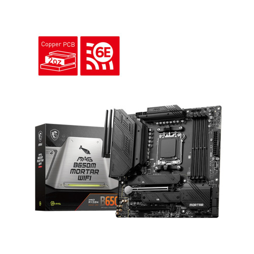 לוח אם MSI MAG B650M MORTAR WIFI DDR5 mATX AM5