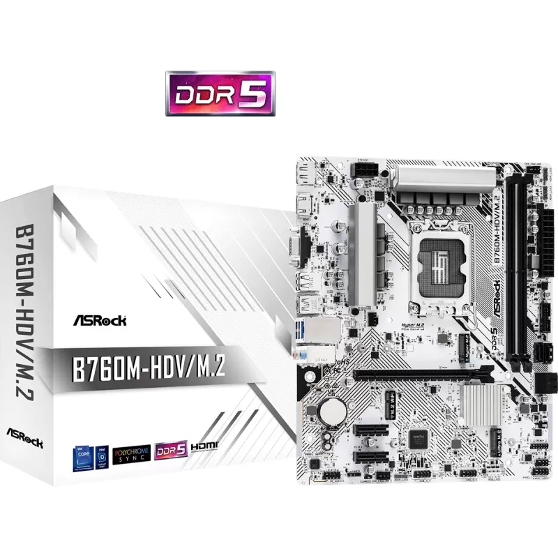 Материнская Плата ASRock B760M-HDV/M.2 DDR5 LGA1700