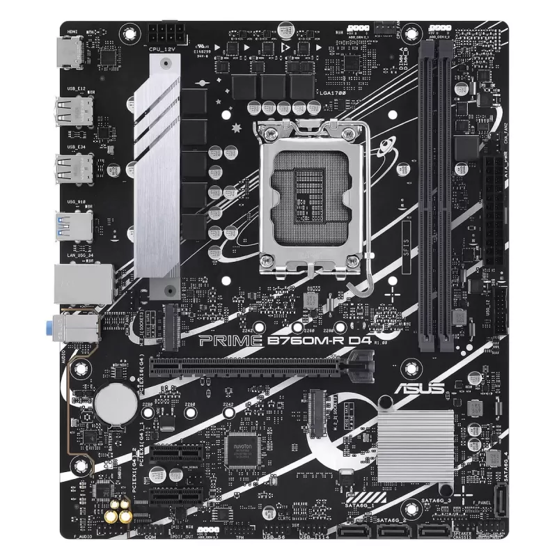 Материнская Плата Asus PRIME B760M-R D4 DDR4 LGA1700
