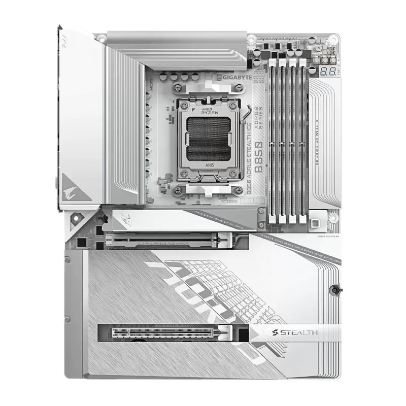 לוח אם Gigabyte B850 AORUS STEALTH ICE DDR5 AM5 - יבואן רשמי