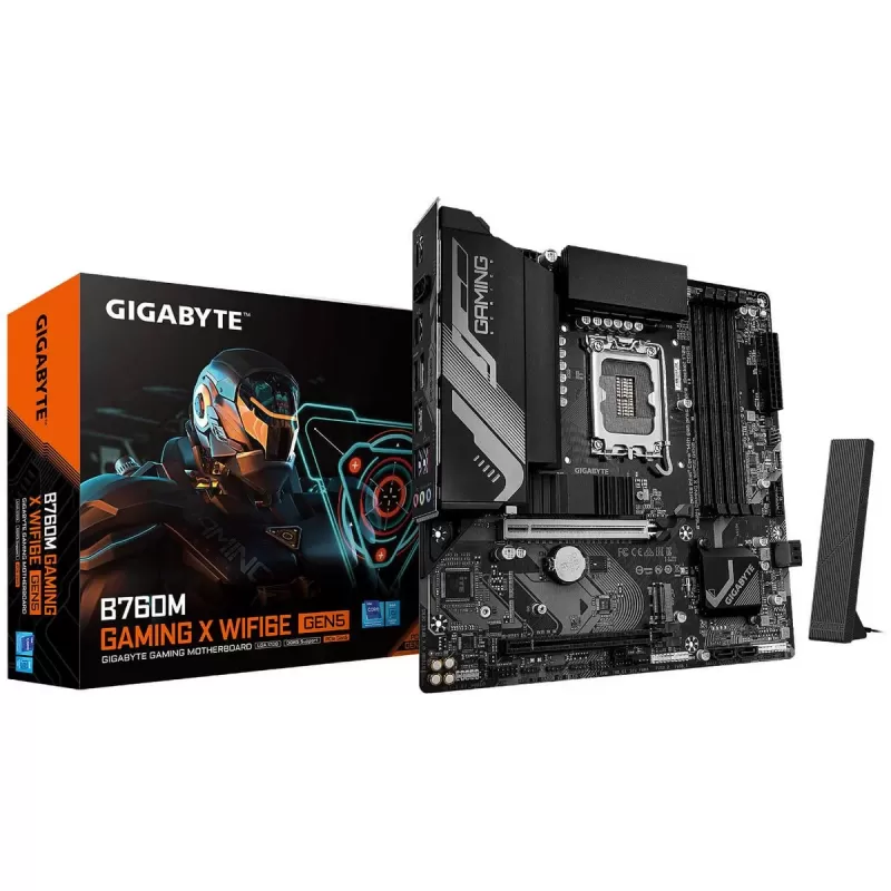 Motherboard Gigabyte B760M GAMING X WIFI6E GEN5 DDR5 LGA1700 Motherboard Gigabyte B760M GAMING X WIFI6E GEN5 DDR5 LGA1700