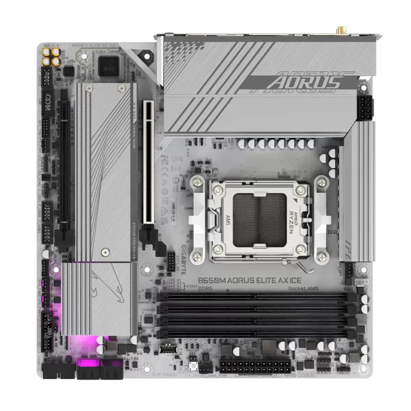 Материнская Плата Gigabyte B650M AORUS ELITE AX ICE DDR5 DIMM AM5