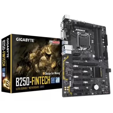 לוח אם Gigabyte GA-B250-FinTech DDR4 LGA1151 - יבואן רשמי לוח אם Gigabyte GA-B250-FinTech DDR4 LGA1151 - יבואן רשמי
