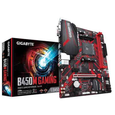 Материнская Плата Gigabyte GA-B450M GAMING DDR4 AM4 Материнская Плата Gigabyte GA-B450M GAMING DDR4 AM4