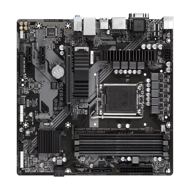לוח אם Gigabyte B760M DS3H DDR4 DDR4 DIMM LGA1700