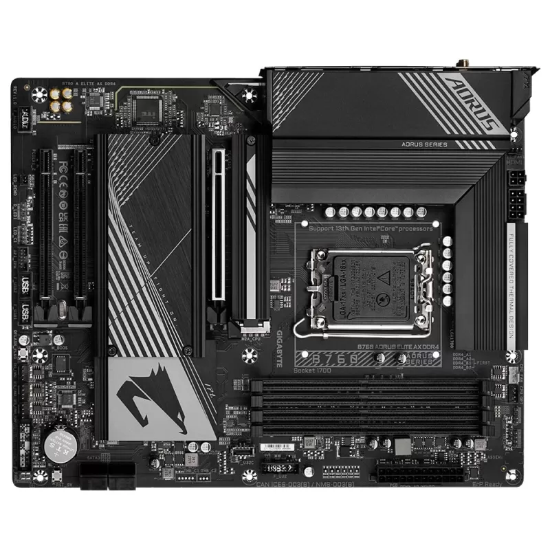 לוח אם Gigabyte B760 AORUS ELITE AX DDR4 DDR4 DIMM LGA1700 - יבואן רשמי