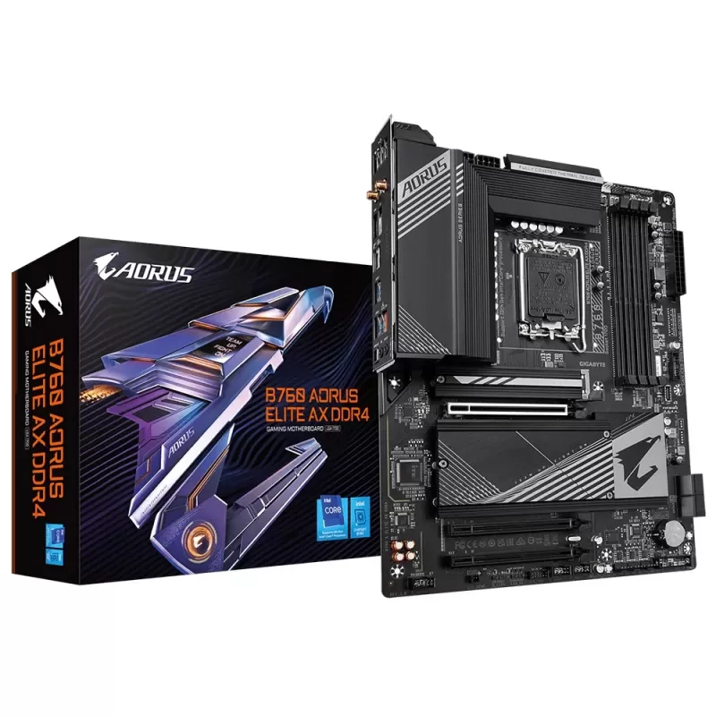 לוח אם Gigabyte B760 AORUS ELITE AX DDR4 DDR4 DIMM LGA1700 - יבואן רשמי