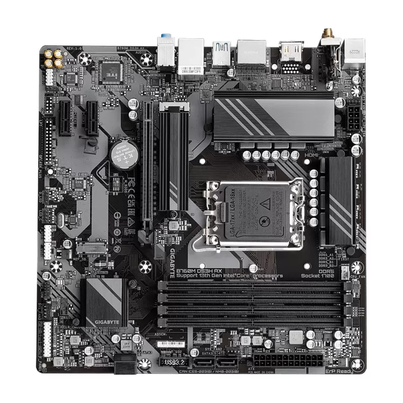 Motherboard Gigabyte B760M DS3H AX DDR5 DIMM LGA1700 - official importer