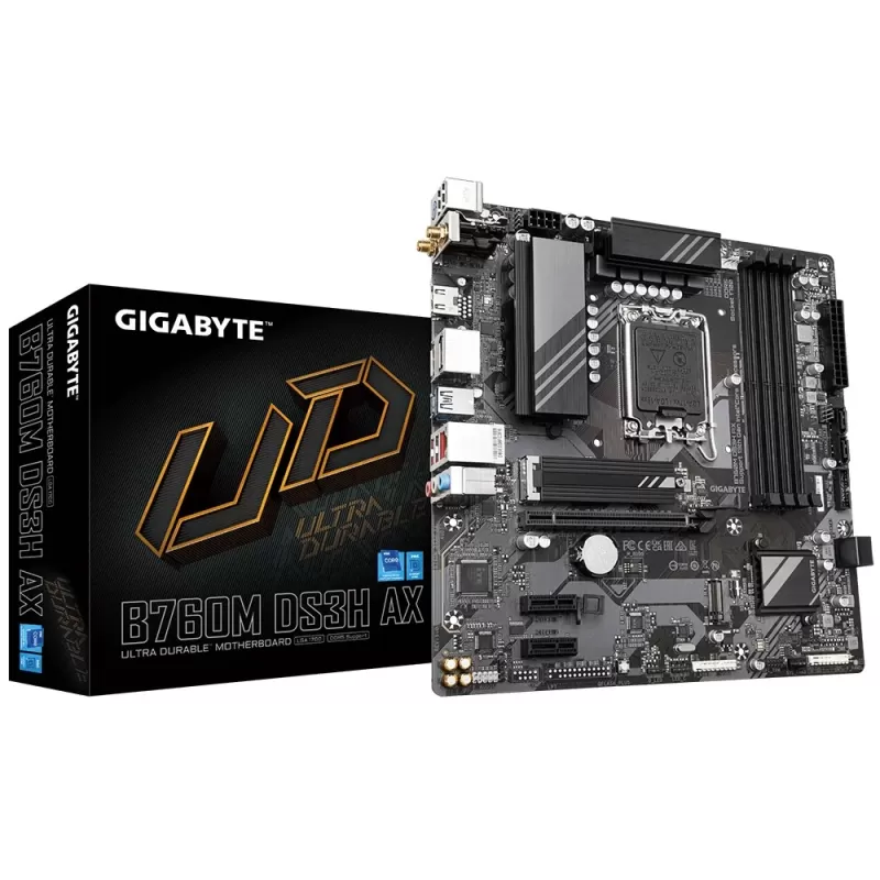 Motherboard Gigabyte B760M DS3H AX DDR5 DIMM LGA1700 - official importer