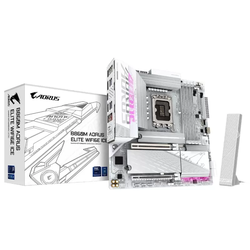 Motherboard Gigabyte B860M AORUS ELITE WIFI6E ICE DDR5 LGA1851