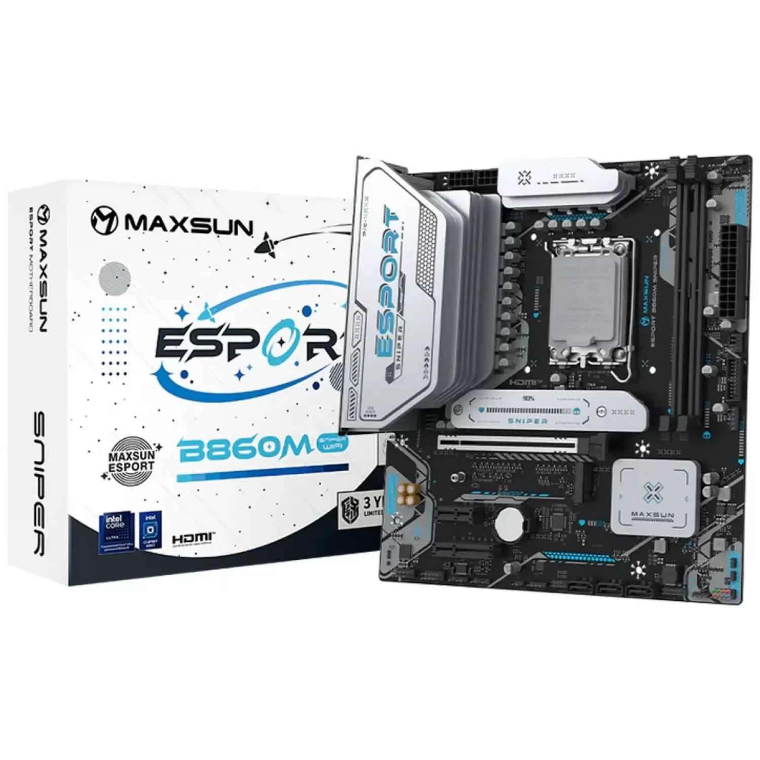 Материнская Плата MAXSUN eSport B860M SNIPER WiFi DDR5 LGA1851