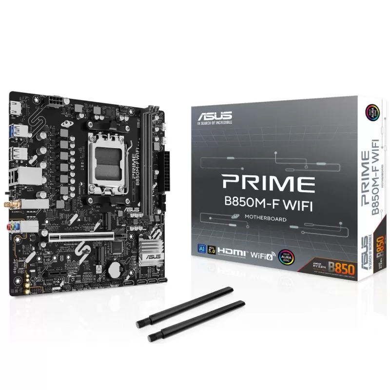 לוח אם Asus Prime PRIME B850M-F WiFi DDR5 AM5 לוח אם Asus Prime PRIME B850M-F WiFi DDR5 AM5