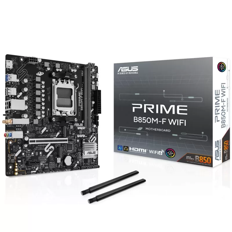לוח אם Asus Prime PRIME B850M-F WiFi DDR5 AM5 לוח אם Asus Prime PRIME B850M-F WiFi DDR5 AM5