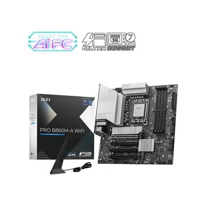 לוח אם MSI PRO B860M-A WIFI DDR5 Micro-ATX LGA1851 לוח אם MSI PRO B860M-A WIFI DDR5 Micro-ATX LGA1851