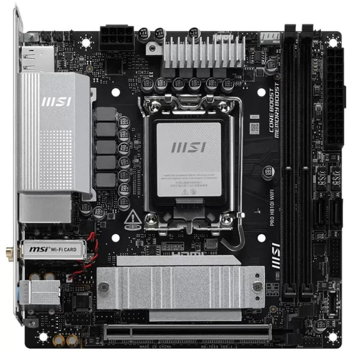 Материнская Плата MSI PRO H810I WIFI DDR5 LGA1851 Материнская Плата MSI PRO H810I WIFI DDR5 LGA1851