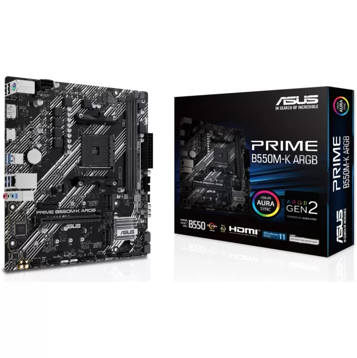 Материнская Плата Asus PRIME B550M-K ARGB DDR4 AM4
