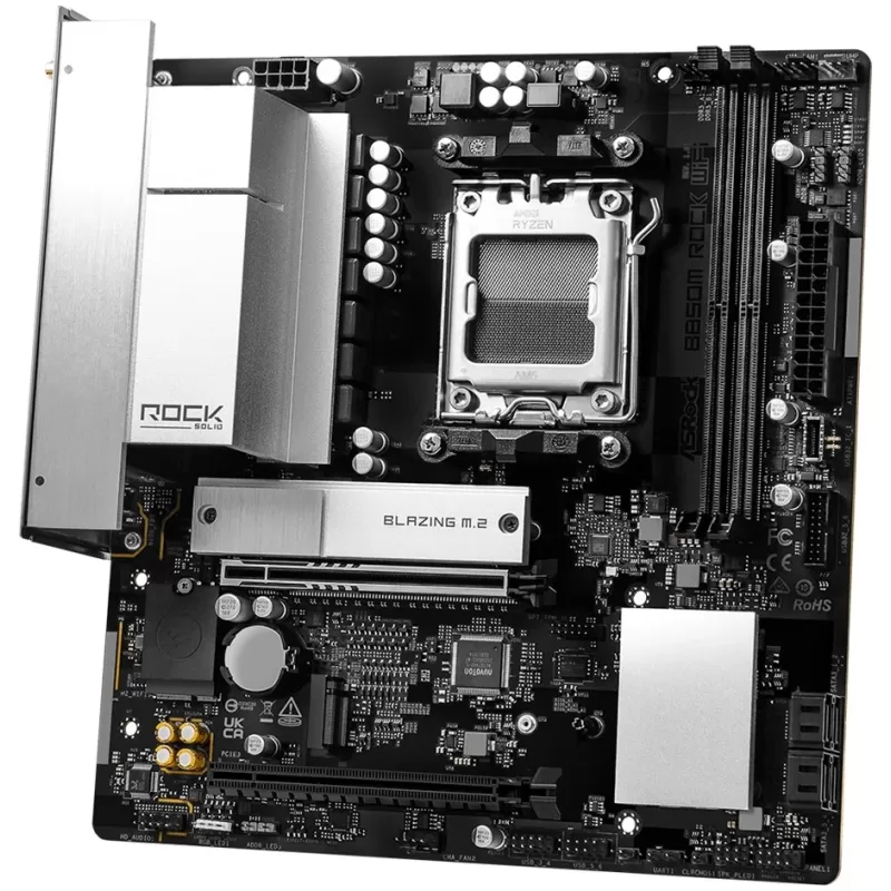 Материнская Плата ASRock B850M Rock WiFi DDR5 AM5 Материнская Плата ASRock B850M Rock WiFi DDR5 AM5