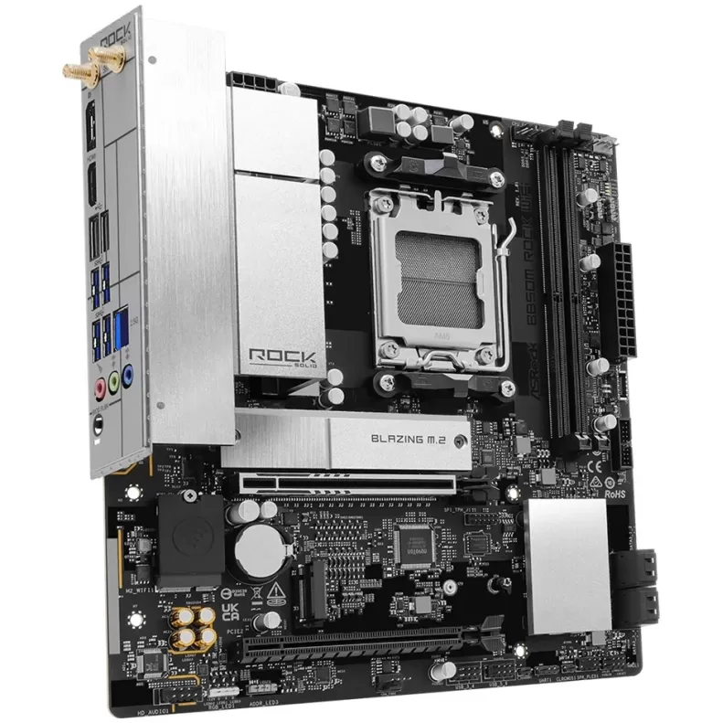 Материнская Плата ASRock B850M Rock WiFi DDR5 AM5 Материнская Плата ASRock B850M Rock WiFi DDR5 AM5