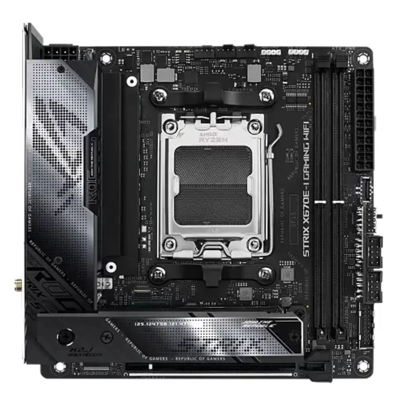 לוח אם Asus ROG STRIX X670E-I GAMING WIFI DDR5 DIMM AM5 לוח אם Asus ROG STRIX X670E-I GAMING WIFI DDR5 DIMM AM5