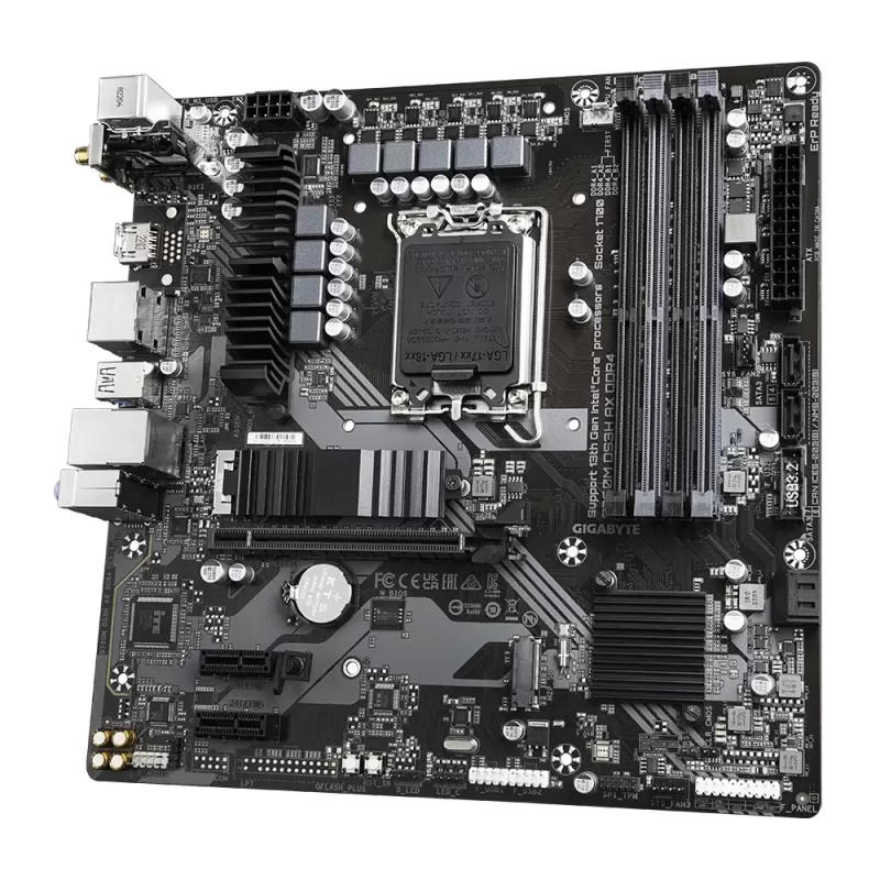 לוח אם Gigabyte B760M DS3H AX DDR4 DDR4 DIMM LGA1700