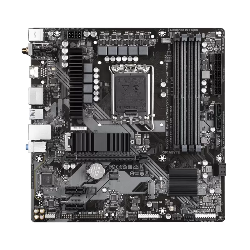 לוח אם Gigabyte B760M DS3H AX DDR4 DDR4 DIMM LGA1700