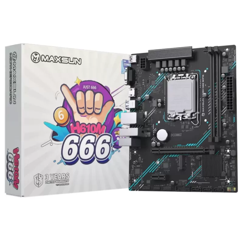 Материнская Плата MAXSUN H610M 666 WiFi 6 DDR4 LGA1700