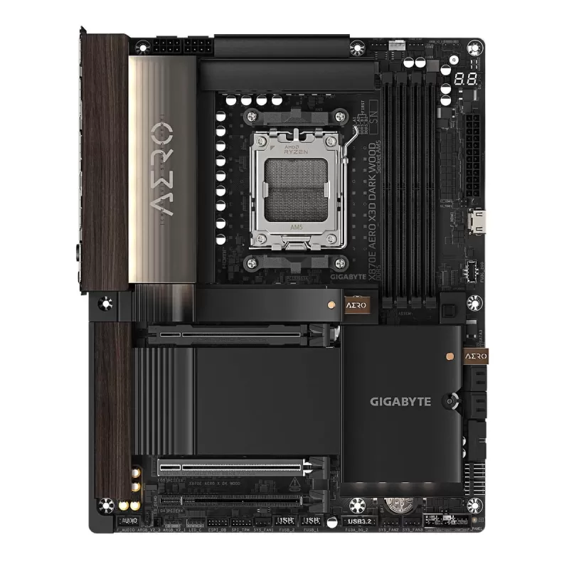 לוח אם Gigabyte X870E AERO X3D DARK WOOD DDR5 AM5 - יבואן רשמי