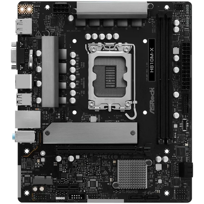 Motherboard ASRock H810M-X DDR5 LGA1851